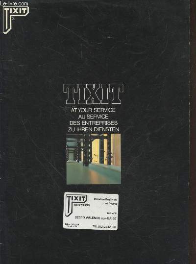 Tixit - Brochure n1 T 80 13 Z : At your service - Au service des entreprises - Zu ihren diensten