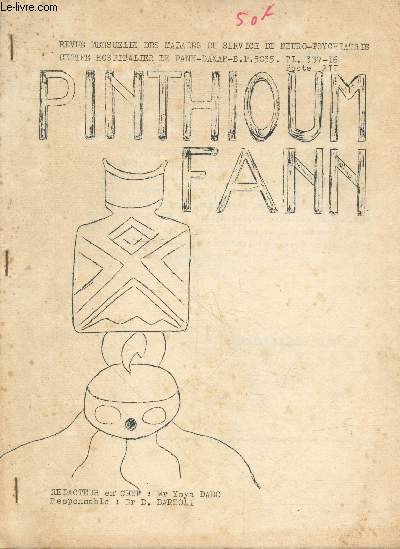 Pinthioum Fann - Revue mensuelle des malades du service de Neuro-psychiatrie
