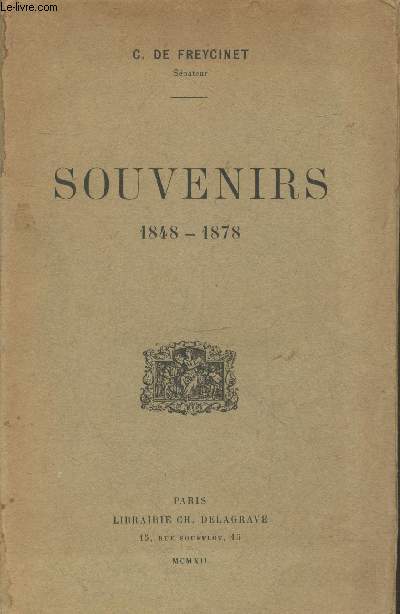 Souvenirs 1848-1878 (Troisime dition)
