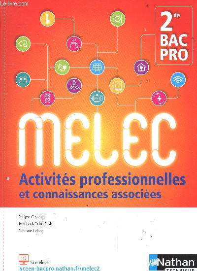 Activits professionnelles et connaissances associes MELEC - 2e Bac pro