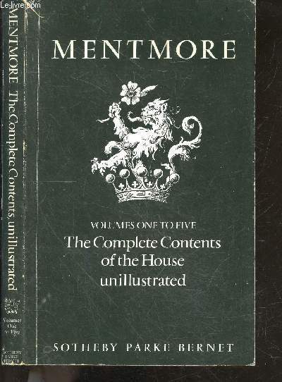 Mentmore - The complete contents of the house unillustrated - wednesday 18th may 1977 / friday 27th may 1977