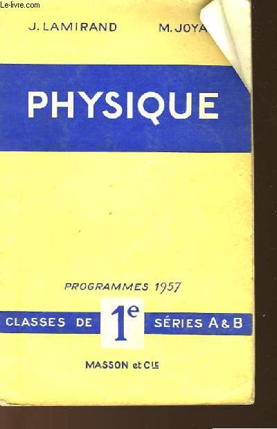 PHYSIQUE - PROGRAMME DE 1957