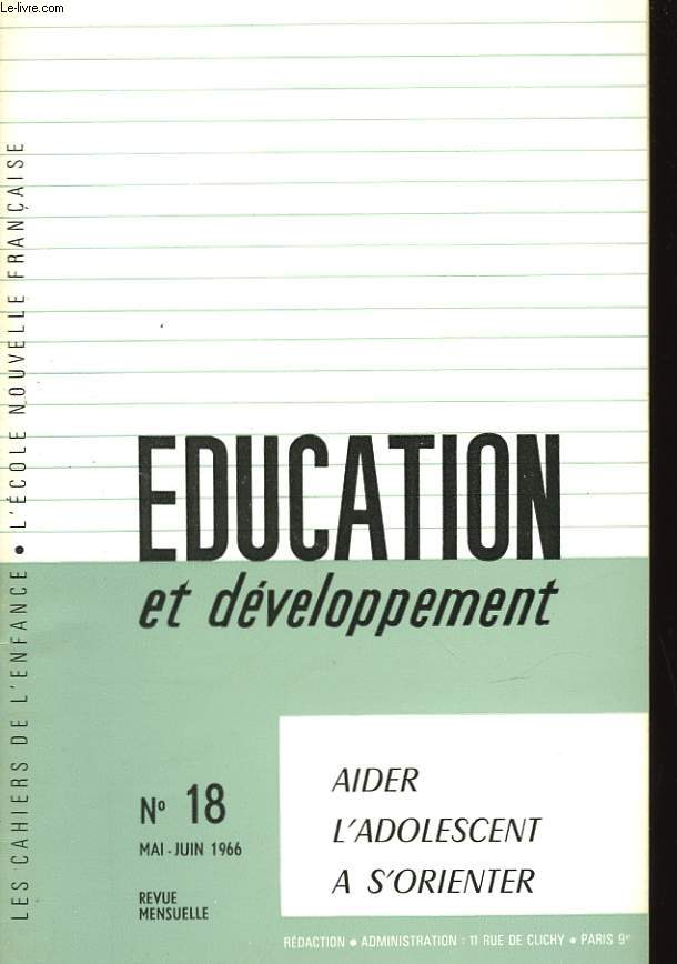 EDUCATION ET DEVELOPPEMENT - N18
