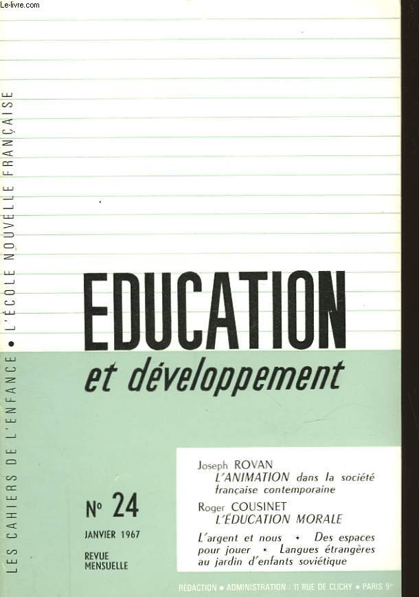 EDUCATION ET DEVELOPPEMENT - N24