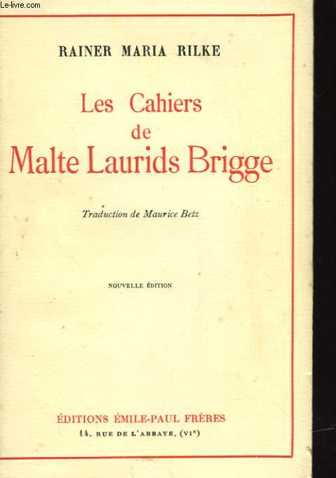 LES CAHIERS DE MALTE LAURIDS BRIGGE