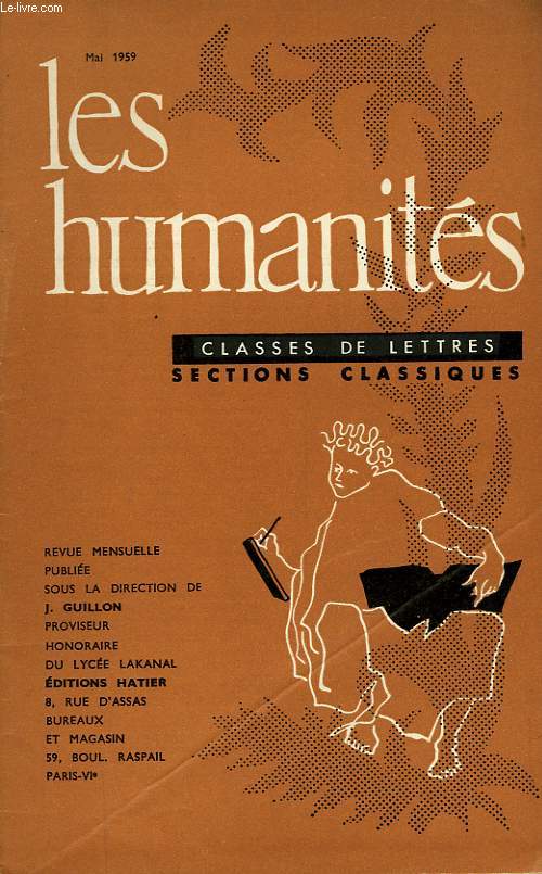 LES HUMANITES - CLASSE DE LETTRES - MAI 1959
