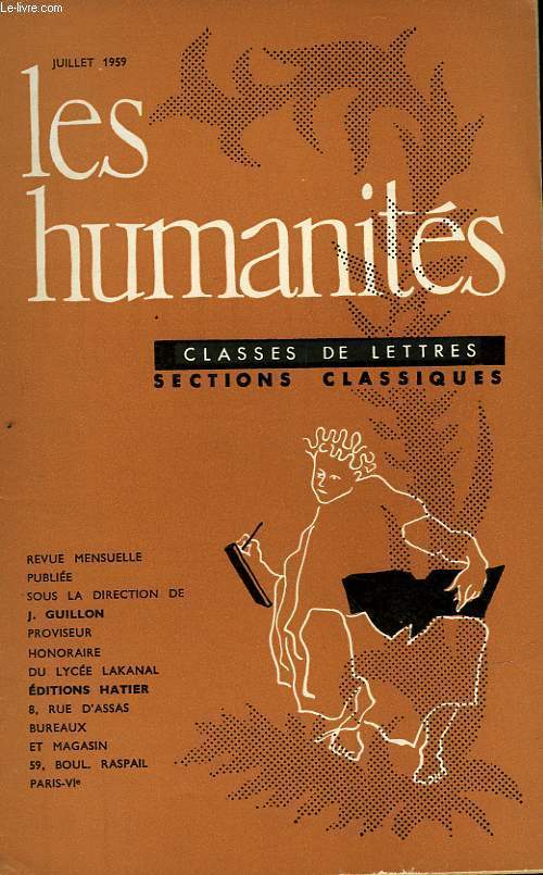 LES HUMANITES - CLASSE DE LETTRES - JUILLET 1959