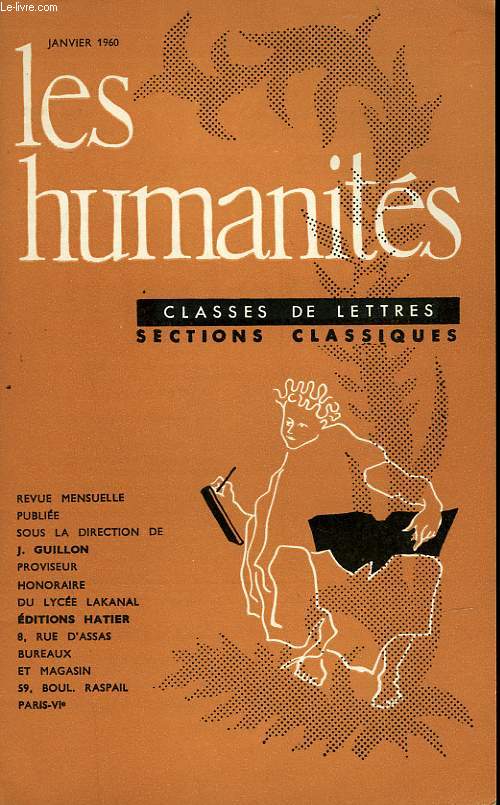LES HUMANITES - CLASSE DE LETTRES - JANVIER 1960