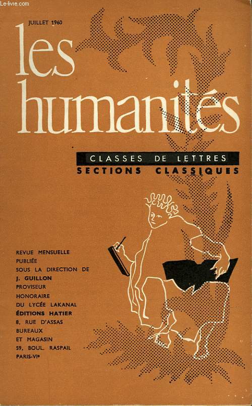LES HUMANITES - CLASSE DE LETTRES - JUILLET 1960