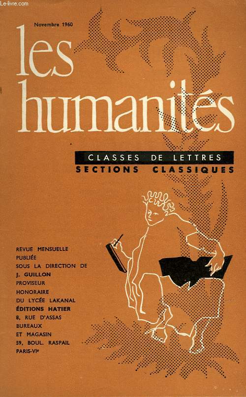 LES HUMANITES - CLASSE DE LETTRES - NOVEMBRE 1960