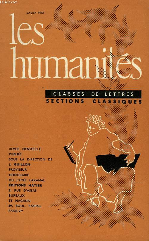 LES HUMANITES - CLASSE DE LETTRES - JANVIER 1961