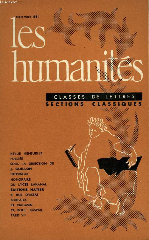 LES HUMANITES - CLASSE DE LETTRES - SEPTEMBRE 1961