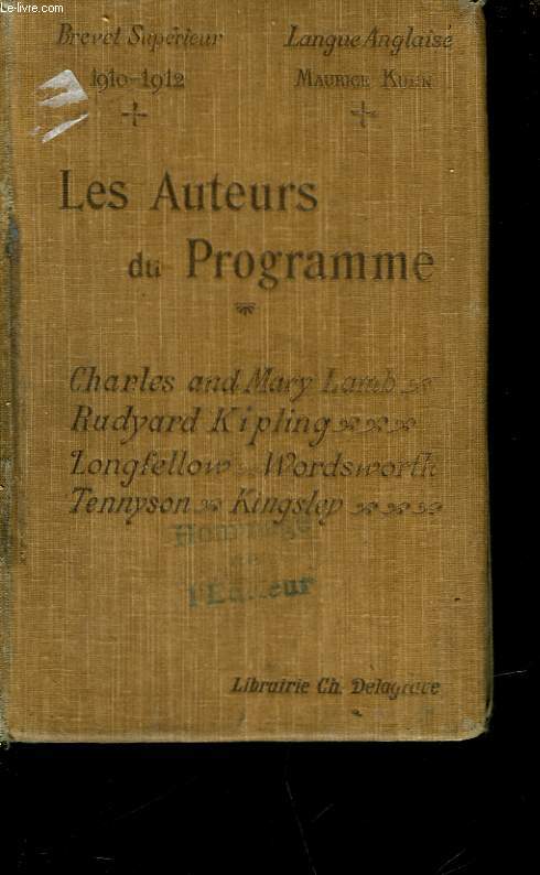 LES AUTEURS ANGLAIS DU PROGRAMME