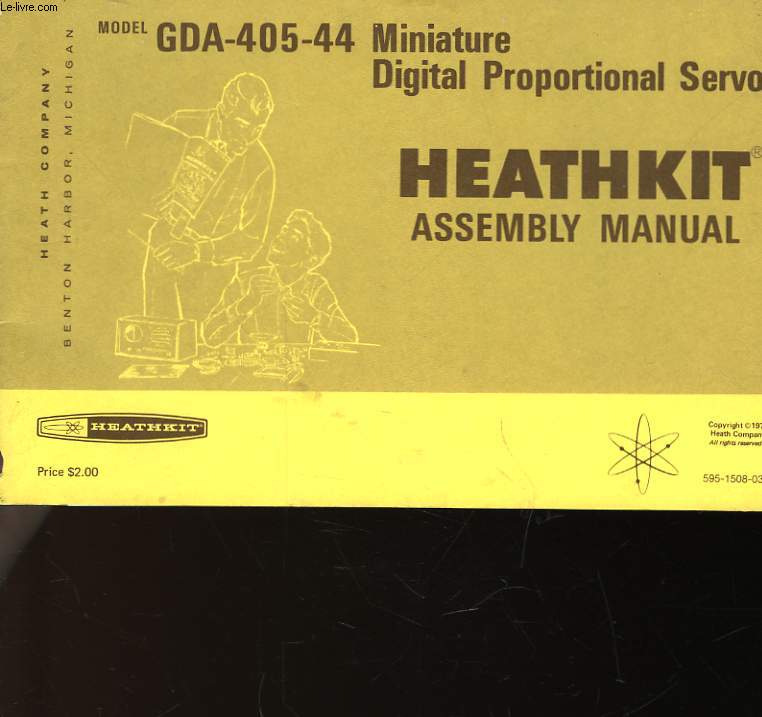 GDA-405-44 MINIATURE DIGITAL PROPORTIONAL SERVO - HEATHKIT - ASSEMBLY MANUAL