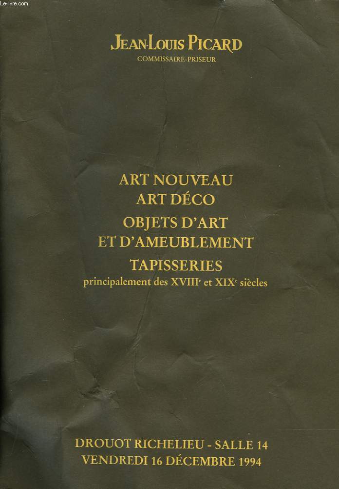 ART NOUVEAU ART DECO - OBJETS D'ART ET D'AMEUBLEMENT TAPISSERIES