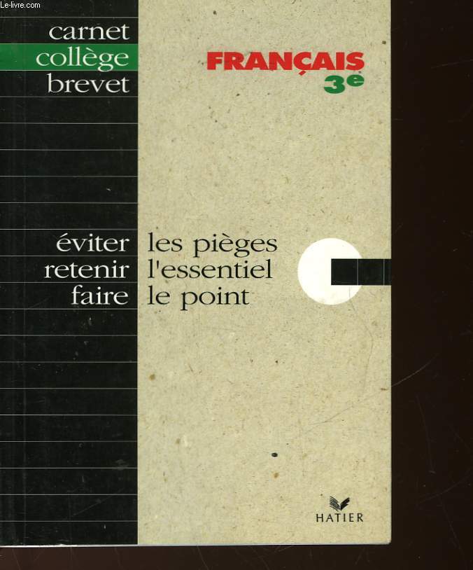CARNET COLLEGE - FRANCAIS 3