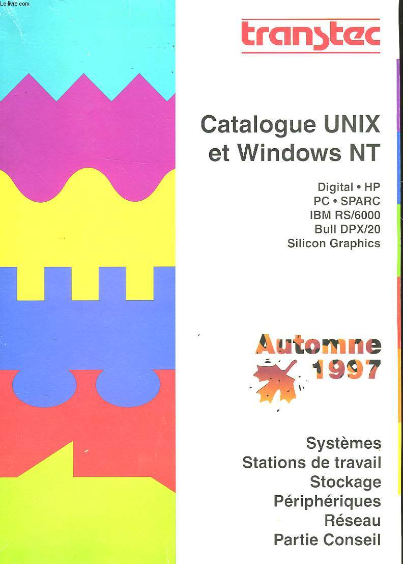 CATALOGUE UNIX ET WINDOWS NT - AUTOMNE 1997