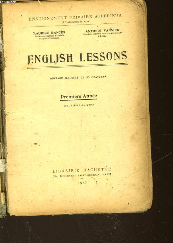 ENGLISH LESSONS - PREMIERE ANNEE