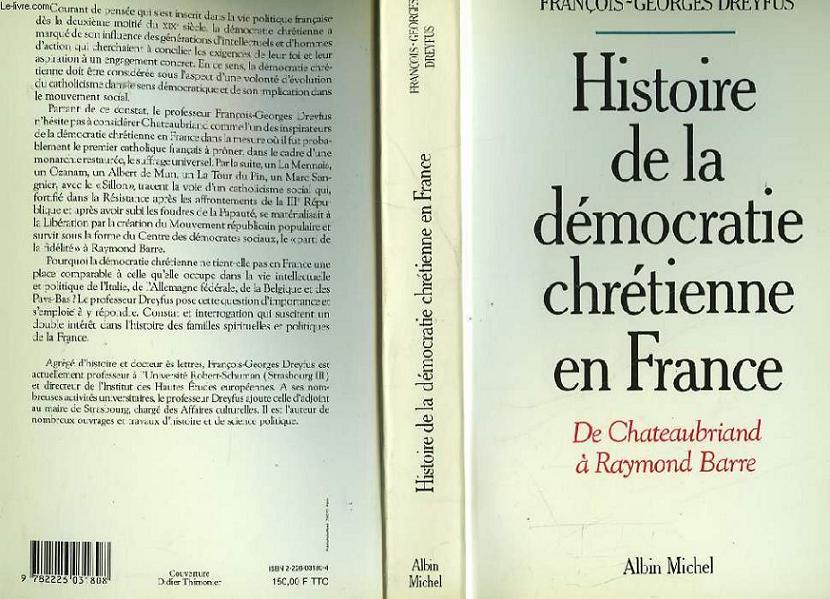 HISTOIRE DE LA DEMOCRATIE CHRETIENNE EN FRANCE