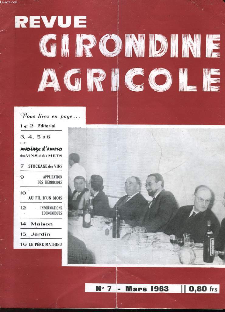 REVUE GIRONDIRE AGRICOLE - N7
