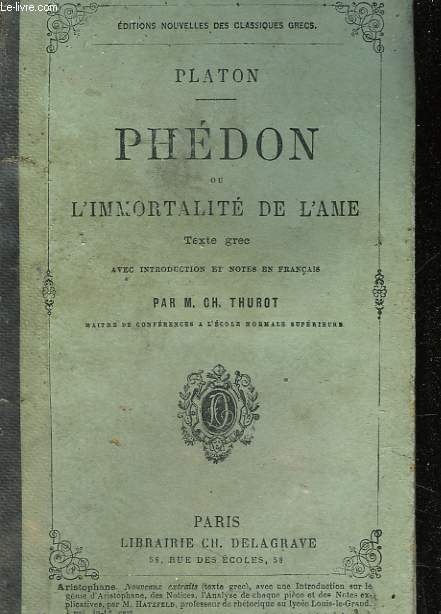 PHEDON OU DE L'IMMORTALITE DE L'AME