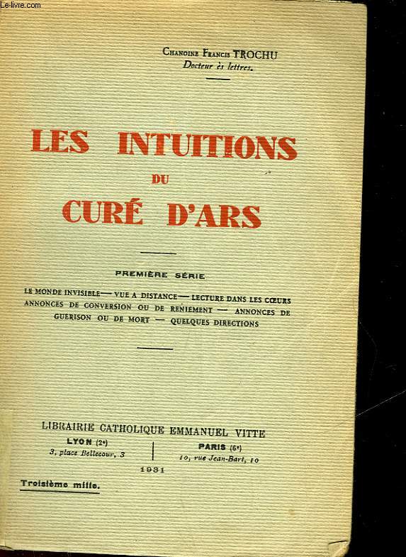 LES INTUITIONS DU CURE D'ARS