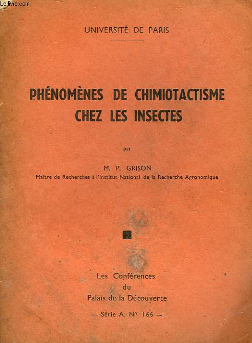 PHENOMENES DE CHIMIOTACTISME CHEZ LES INSECTES