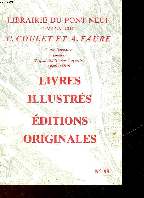 LIBRAIRIE DU POINT NEUF - RIVE GAUCHE - C. COULET ET A. FAURE - LIVRE ILLUSTRES - N93