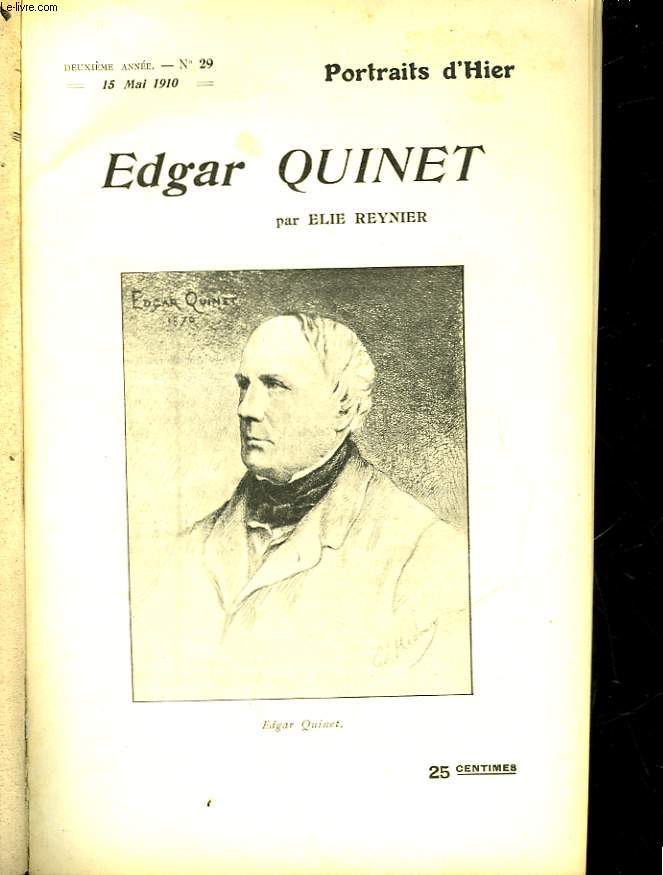 PORTRAIT D'HIER N29 - EDGAR QUINET