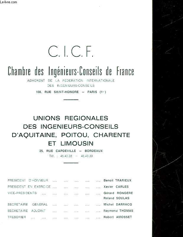 C. I.C. G. CHAMBRE DES INGENIEURS CONSEILS DE FRANCE
