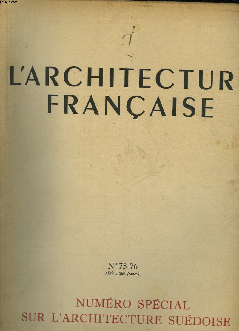 L'ARCHITECTURE FRANCAISE - N75-76