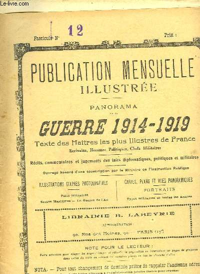 PUBLICATION MENSUELLE ILLUSTREE - PANORAMA DE LA GUERRE 1914-1919 - N12
