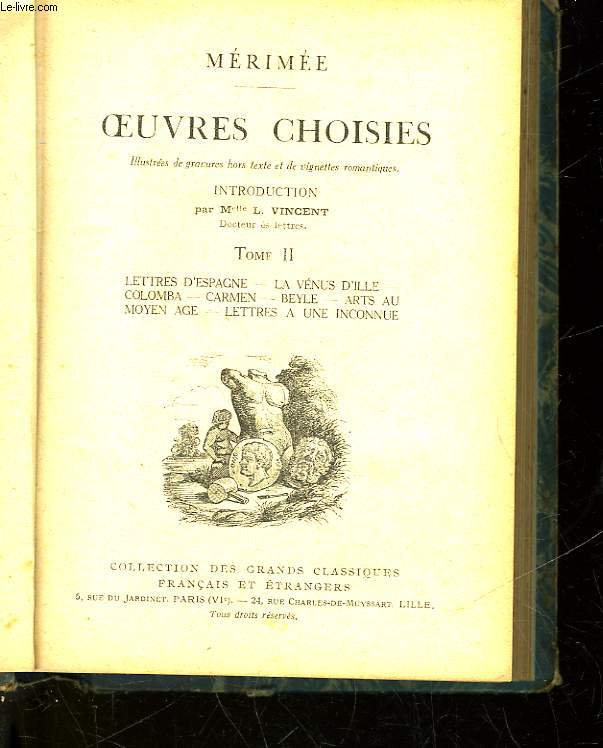 OEUVRES CHOISIES - TOME II