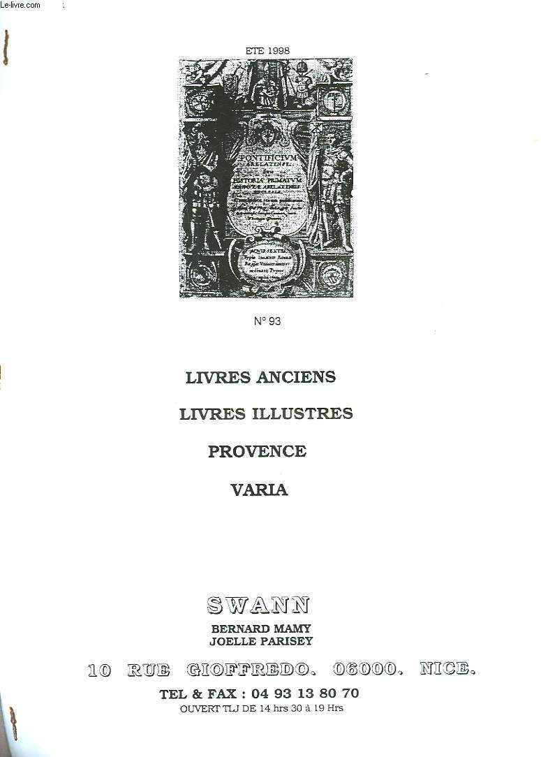 CATALOGUE - LIVRES ANCIENS LIVRES ILLUSTRES PROVENCE VARIA - N93