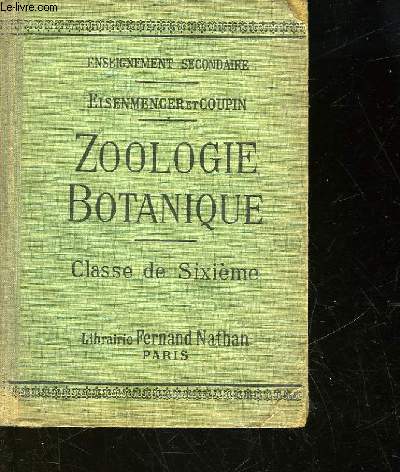 ZOOLOGIE ET BOTANIQUE - PREMIER CYCLE - CLASSE DE 6