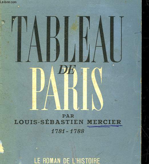 TABLEAU DE PARIS 1781 - 1788