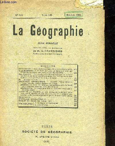 LA GEOGRAPHIE - N5-6 - TOME 53