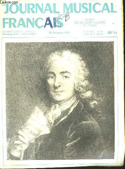 LE JOURNAL MUSICAL FRANCAIS - 6 ANNEE - N 61