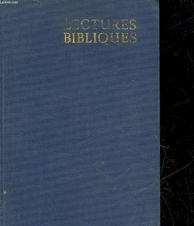 LECTURES BIBLIQUES - L'HISTOIRE DU SALUT