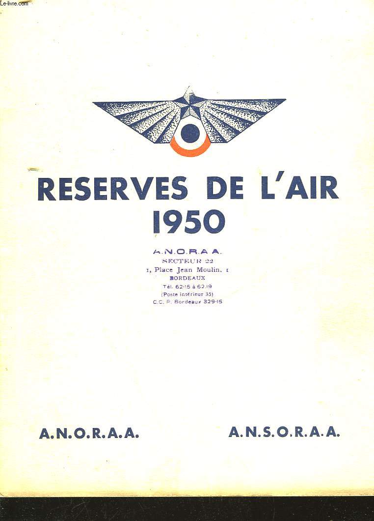 RESERVES DE L'AIR 1950