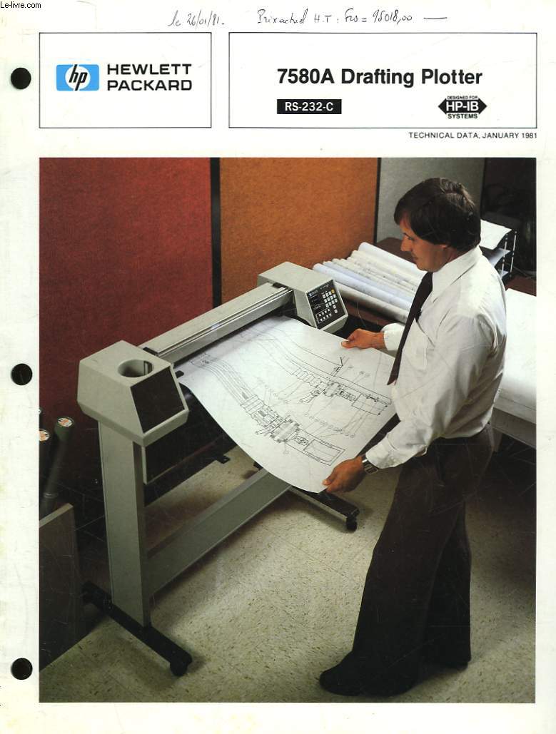7580A DRAFTING PLOTTER - RS 232 C
