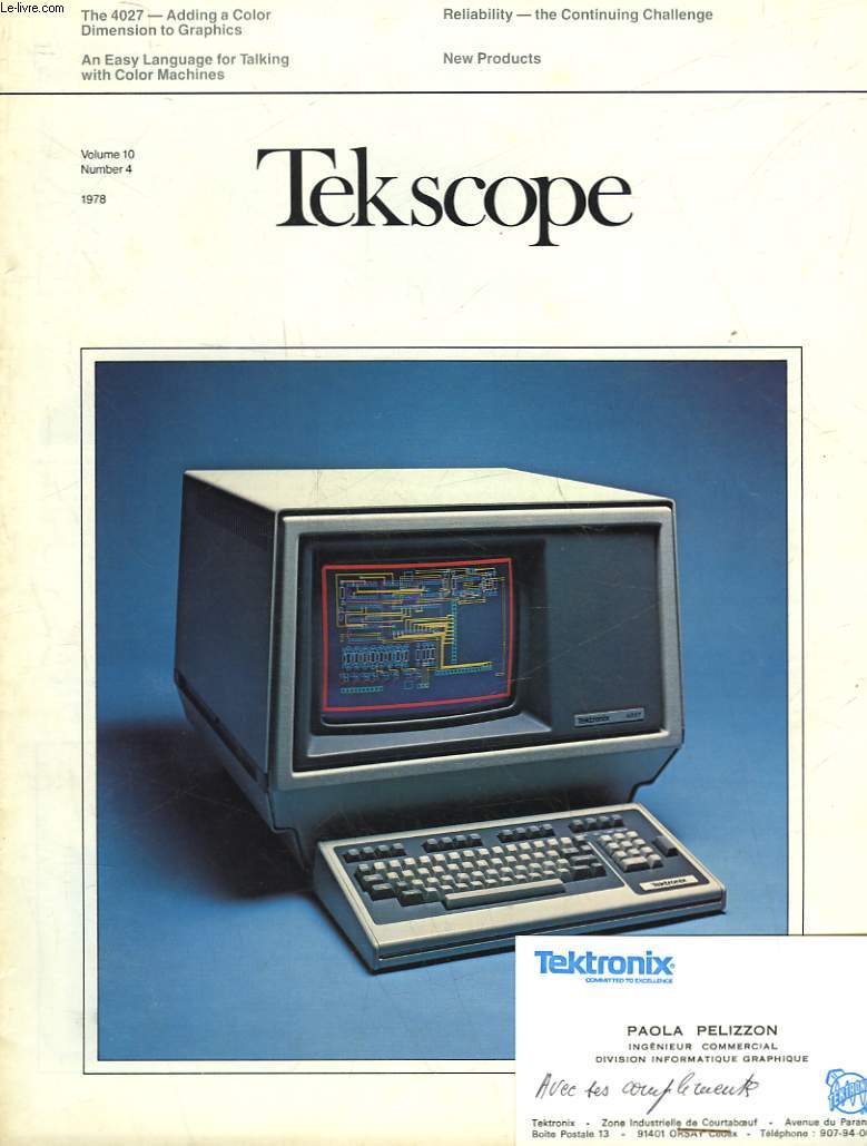 TEKSCOPE - THE 4027 - ADDING A COLOR DIMENSION TO GRAPHICS - VOL 10 - N 4