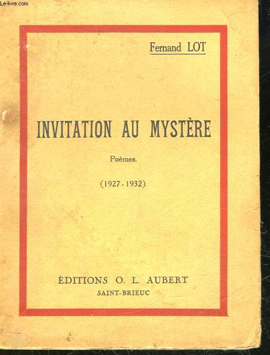 INVITATION AU MYSTERE - POEMES - 1927 - 1932