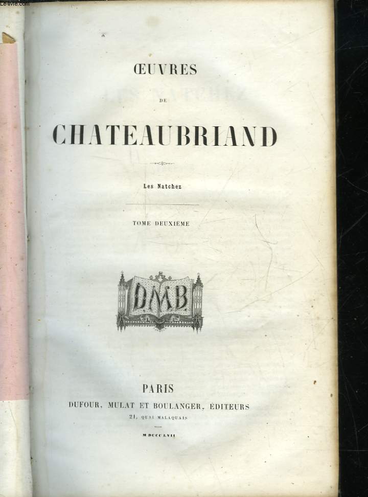 OEUVRES DE CHATEAUBRIAND - TOME 2