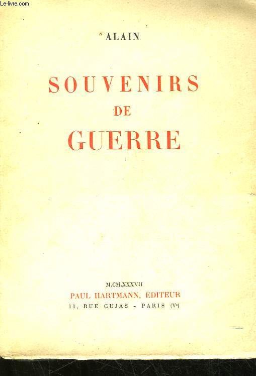 SOUVENIRS DE GUERRE