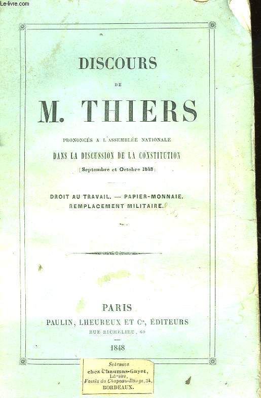DISCOURS DE M. THIERS