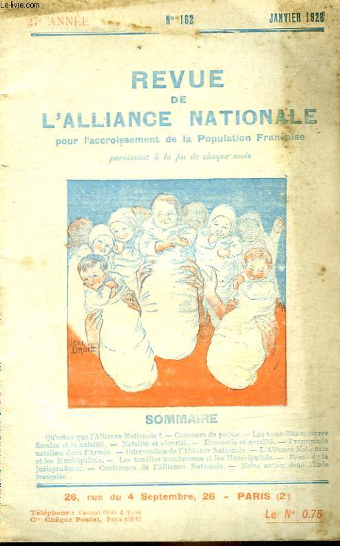 REVUE DE L'ALLIANCE NATIONALE - 27 ANNEE - N162