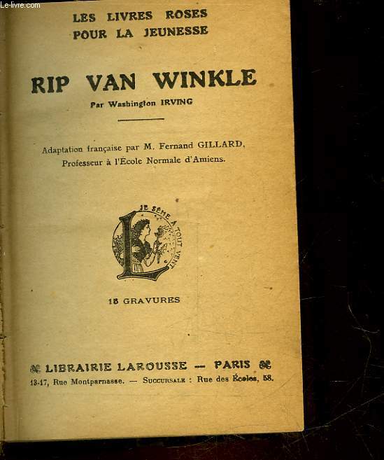 RIP VAN WINKLE - SUIVI DE DIVERS CONTES