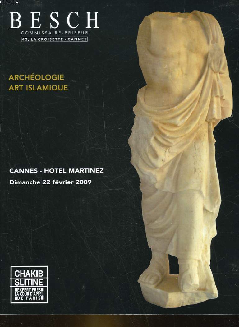 1 CATALOGUE DE VENTE AUX ENCHERES - ARCHEOLOGIE - ART ISLAMIQUE