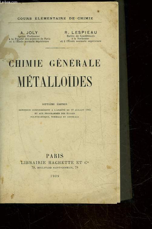 CHIMIE GENERALE METALLOIDES